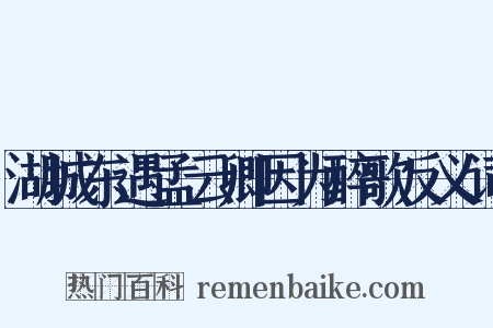 湖城东遇孟云卿因为醉歌反义词是什么意思的图片